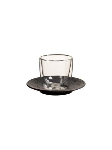Villeroy & Boch Espressoglas mit Untertasse Manufacture Rock Glow 60 ml transparent in transparent