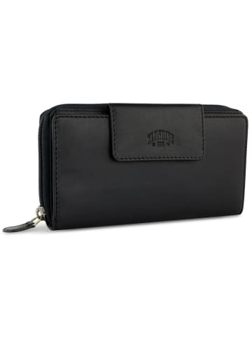 KLONDIKE 1896 Rush Sheila Geldbörse RFID Leder 19 cm in schwarz