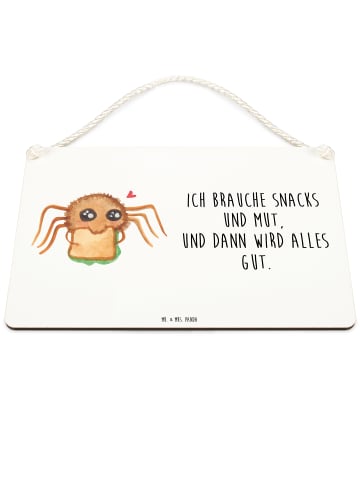 Mr. & Mrs. Panda Schild Spinne Agathe Sandwich mit Spruch in Weiß