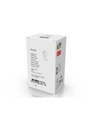 Zone Denmark Haken Puck Hook single in White
