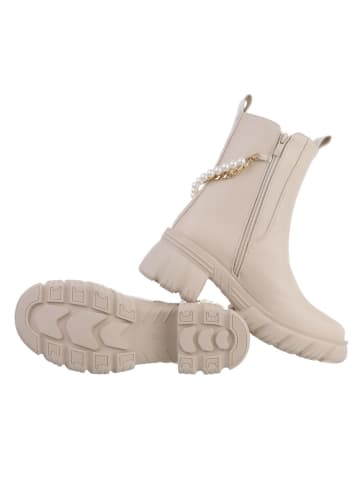 Ital-Design Stiefelette in Beige