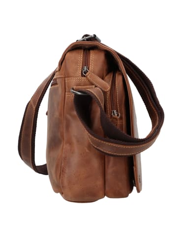 Greenburry Racing Collection Atlanta Aktentaschen Messenger Leder 36 cm in braun