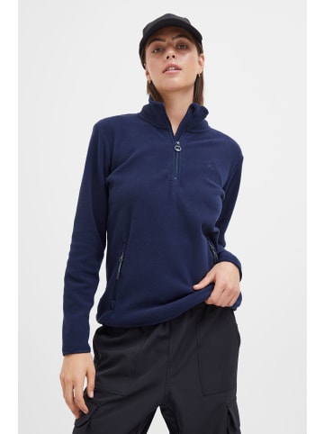 North Bend Troyer NBConni W 233865MMM Atmungsaktive Fleecepullover mit Troyer Kragen in Blau