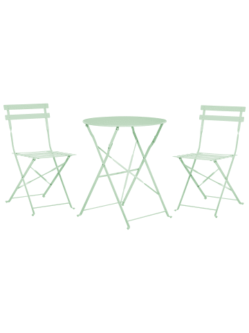 Beliani 3-tlg Bistro Set FIORI in Grün