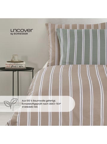 UNCOVER BY SCHIESSER Renforcé-Bettwäsche-Set Colorado in Taupe