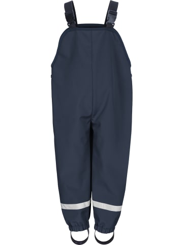 Playshoes Kinder Regenhose "Softshell-Latzhose" in Blau