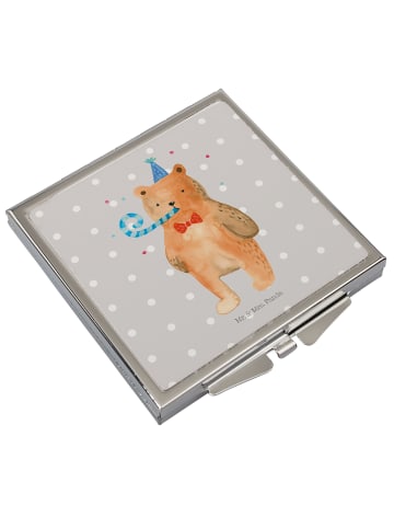 Mr. & Mrs. Panda Taschenspiegel Bär Geburtstag ohne Spruch in Grau Pastell