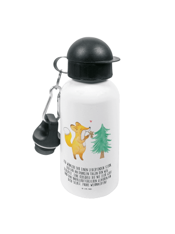 Mr. & Mrs. Panda Kindertrinkflasche Fuchs  Weihnachtsbaum mit Sp... in Weiß