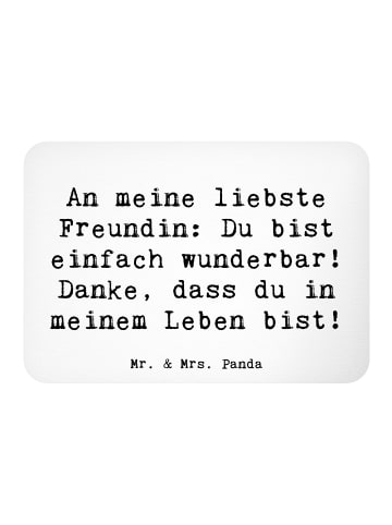Mr. & Mrs. Panda magnet Spruch Liebste Freundin mit Spruch in Weiß
