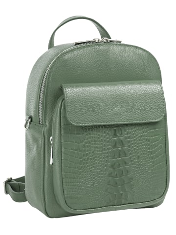 Cluty Rucksack echt Leder in grün