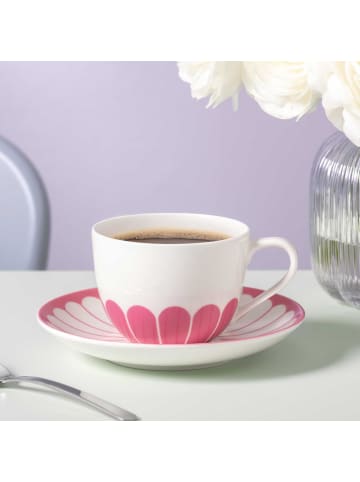 Villeroy & Boch Kaffeetasse mit Untertasse Fleur Couleur 160 ml in Cassis