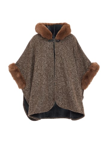 Usha Women Poncho in Braun