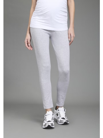 neun 9 monate Umstandsleggings in graumeliert
