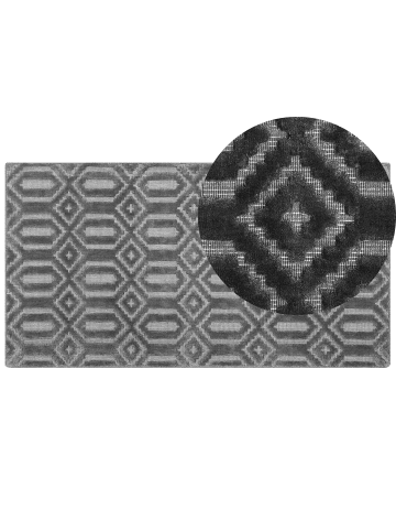 Beliani Kurzflor ADATEPE in Grau - (W) 80 x (H) 1 x (L) 150 cm