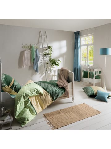 REDBEST Flanell Bettwäsche in grün-beige