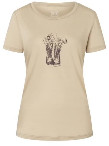 super.natural Merino T-Shirt in beige