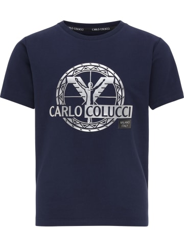 Carlo Colucci T-Shirt Canazza in Navy