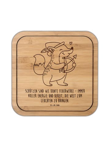 Mr. & Mrs. Panda Untersetzer Schütze Astrologie mit Spruch in Transparent