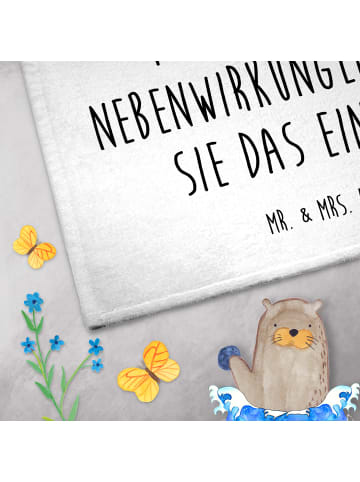 Mr. & Mrs. Panda Baumwollhandtuch Einhorn Woodstock mit Spruch in Weiß