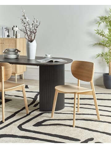 Beliani 2er-Set Esszimmerstuhl OVERLY in Braun