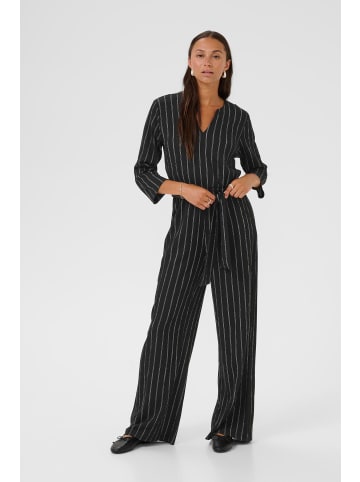 Kaffe Overall KAkatrine Regular fit in Black/White Stripe