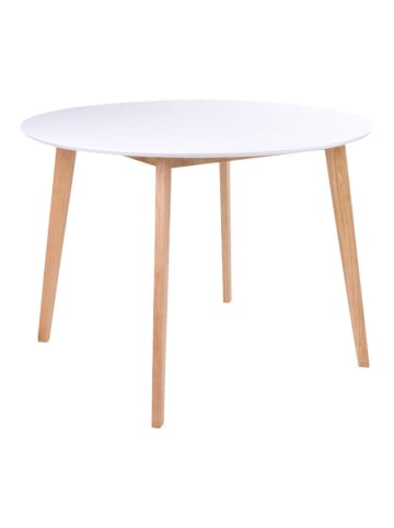 ebuy24 Esstisch Voos Weiß 105 x 105 cm