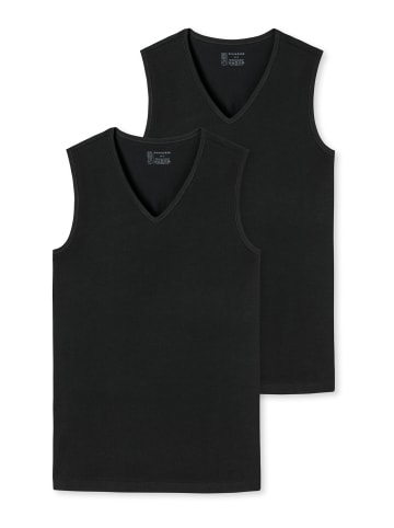 Schiesser Tank-Top 2er-Pack 95/5 in Schwarz