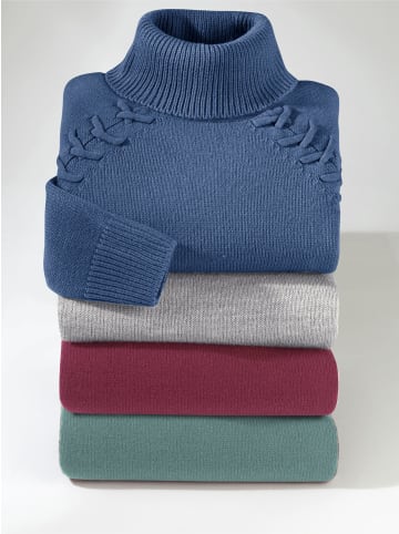 Sieh an! Rollkragenpullover in jeansblau