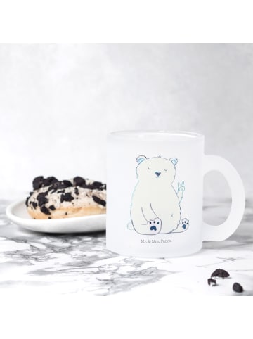 Mr. & Mrs. Panda Glasbecher Eisbär Faul ohne Spruch in Transparent