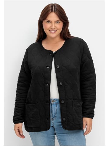 sheego Sweatjacke in schwarz