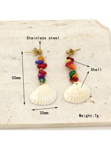 Bungsa Ohrstecker in Bunt