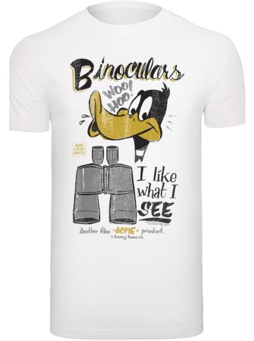 F4NT4STIC T-Shirt Looney Tunes Daffy Duck Binoculars Vintage in weiß