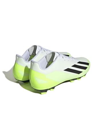 adidas Fußballschuh X CRAZYFAST.4 FxG in ftwwht/cblack/luclem