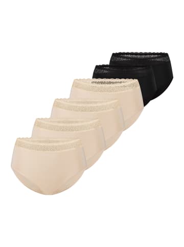 Triumph Midi Slip Feel of Modal in Beige / schwarz