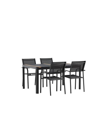 ebuy24 Gartenset TogoSantorini Schwarz 90 x 150 cm