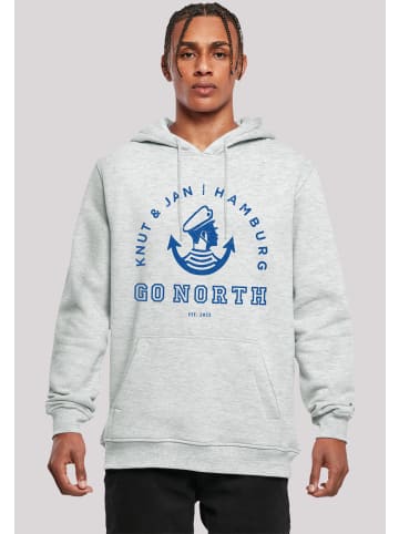 F4NT4STIC Hoodie Go North Logo in grau meliert