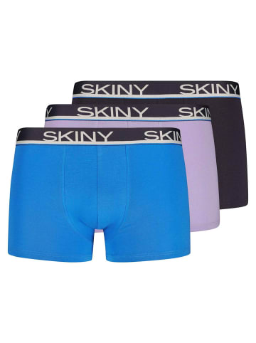 Skiny Boxershort 3er Pack in Blau/Flieder