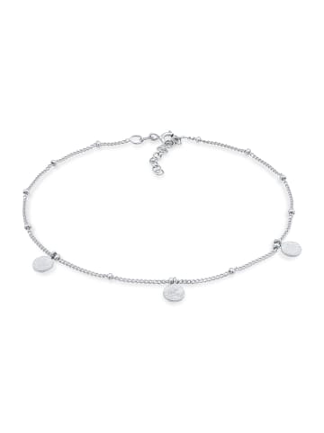 Elli Fußschmuck 925 Sterling Silber Kreis, Kugel, Plättchen in Silber