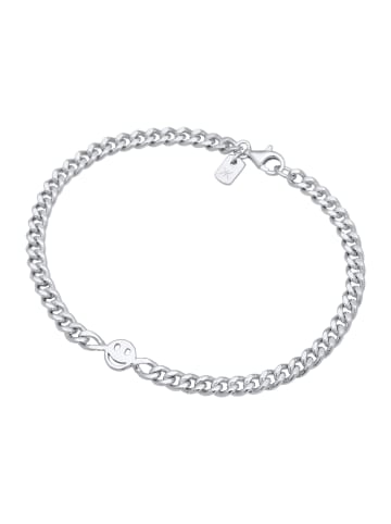 KUZZOI Armband 925 Sterling Silber mit Smiling Face, Smiling Face in Silber