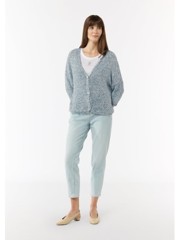 comma CI Strickjacke kurzarm in Blau