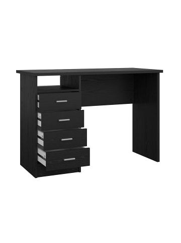 ebuy24 Schreibtisch FunctionPlus Schwarz 110 x 49 cm