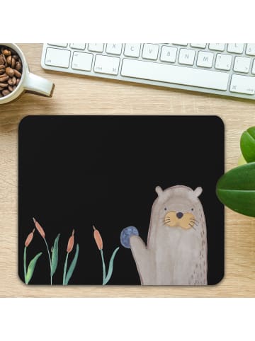 Mr. & Mrs. Panda Mouse Pad Otter Stein ohne Spruch in Schwarz