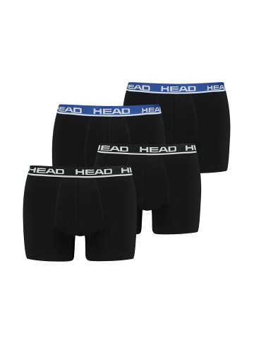 HEAD Boxershorts Head Basic Boxer 4P in Black/Black Blue