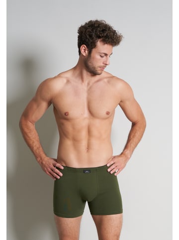 Götzburg Long-Pants 2Er Pack X-Lastic in grün-dunkel-uni