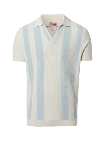 Finshley & Harding London Poloshirt in ecru hellblau - 0001