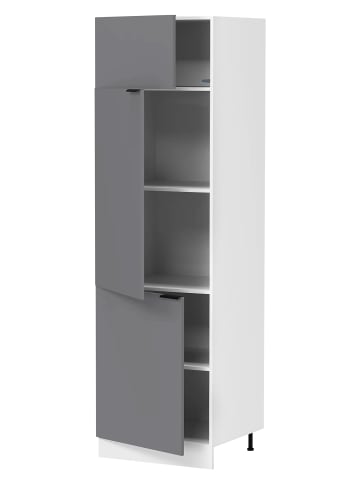VCM  Küchenschrank B. 60 cm Hochschrank Küche Fasola in Weiß / Anthrazit
