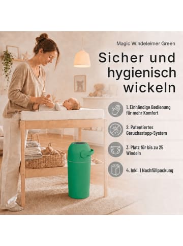 Kinderhaus Blaubär Magic Majestic Windeleimer TOP in Green