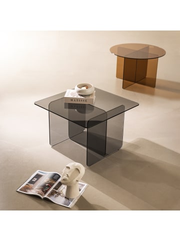 home24 Couchtisch Tunnery - quadratisch in Grau
