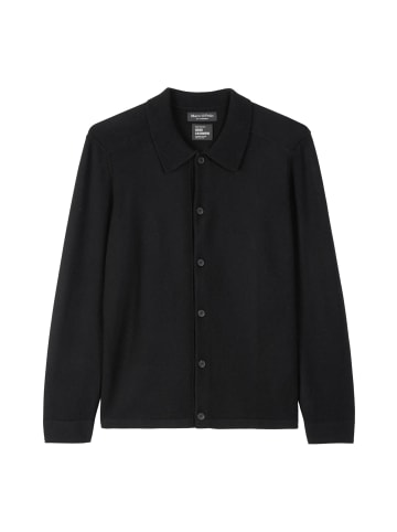 Marc O'Polo Hemd-Strickjacke regular in Schwarz