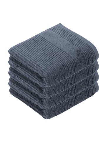 Vossen 4er Pack Handtuch in dunkelgrau
